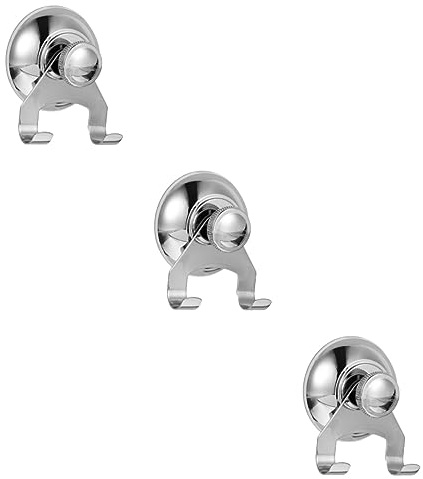 Alipis 3pezzi Gancio Da Appendere Acciaio Inossidabile Con Ventosa Per Bagno e Cucina Supporto Per Asciugamani e Accessori Facile Installazione Su Superfici Lisce e Decorative