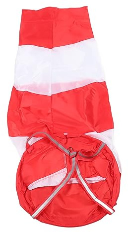 Windsock, Red Polyester Wind Direction Sock Bag Lightweight 100 (Fluorescent)