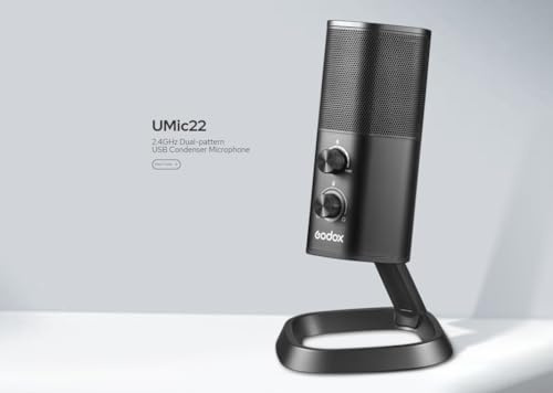 GODOX Microfono a condensatore cardioide USB da gioco per PC/laptop/telefono/PS4/5, controllo del guadagno del microfono, uscita cuffie e controllo del volume, per streaming, podcast, Twitch, YouTube