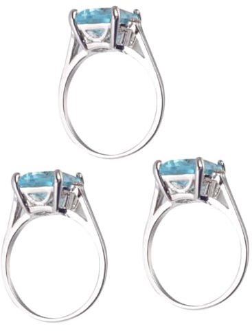 VALICLUD 3stücke Eleganter Damenring Mit Blauem Stein Verlobungsring Aus Hochwertigem Material Für Hochzeiten Und Besondere Anlässe Stilvolles Design Für Modebewusste Frauen