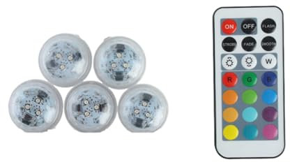 tuwiwol Langlebige LED Teelichter für Unterwasserbeleuchtung, Dekoration, RGB Farbwechsel, Teichlichter, LED Unterwasser Pool Spa Lichter