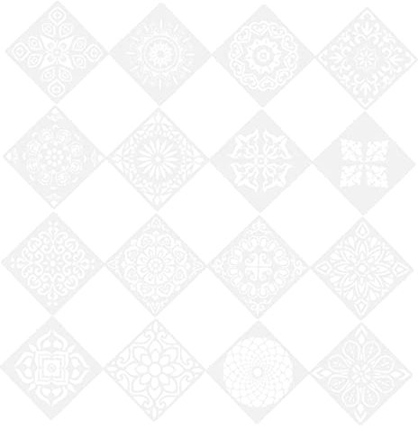 TEHAUX Dekorative Schablonen Mandala-muster 16 Kunststoff-blumenschablonen Malvorlagen Für