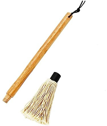 Parliky Holzgriff Basting Mop Für Grillpinsel Kochpinsel Mit Bürste Für Gleichmäßige Ölverteilung Dem Grill Leicht Zu Verstauen Und Vielseitig Einsetzbar Für Grillen Backen Und Kochen