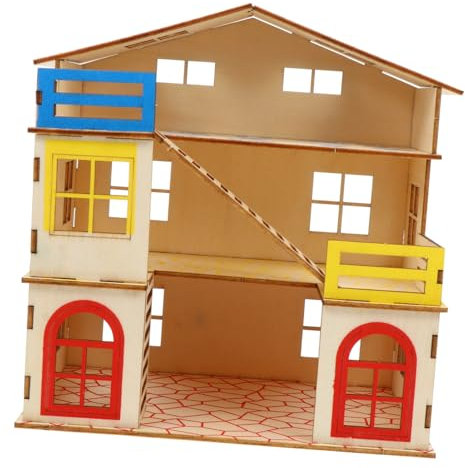 BELLIFFY Hamsterschloss Mehrstöckiges Holzhaus Kletterleiter Schlafnest Versteckspielzeug Für Hamster Und Ratten