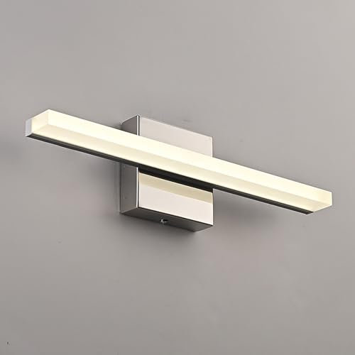 LED Spiegelleuchte Acryl Bad Spiegellampe 41cm Badezimmer Badleuchte IP44 Wasserdicht Wandmontage Wandleucht Badlampe Schminklicht Aufbauleuchte 8W Schrankleuchte Wandlampe (Weiß,Neutrales Licht)