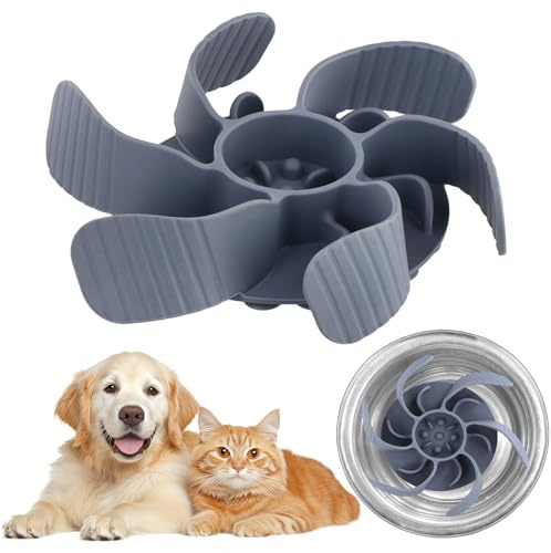 QWORK® Ciotola per anti-ingozzamento feeder inserire con 36 ventose, regolabile ciotola per cani slow feeder inserire