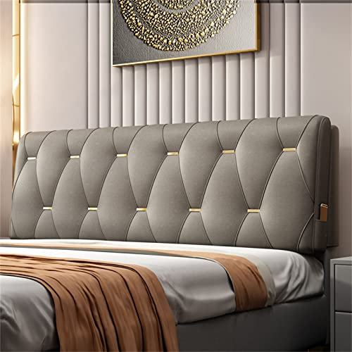 Gepolstertes Kopfteil in voller Größe mit getuftetem Design für King-Size-Bett, weiche Polsterbank für Schlafzimmer, Kaffeebraun 160 cm