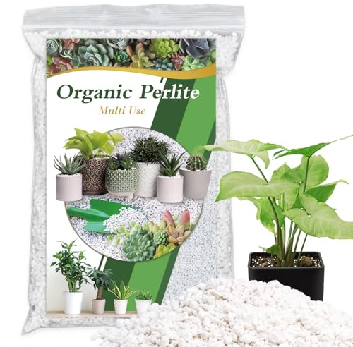 HAINANSTRY Perlita orgánica para plantas, mejora el drenaje y la aireación del suelo, perlita perfecta para plantas en interiores y exteriores, perlita hortícola para jardinería, perfecta para mezclas