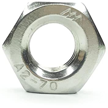 Sechskantmutter DIN 934 M8 | 50 Stück | Edelstahl A2 rostfrei | metrische Muttern für Metallbau, Maschinenbau & Konstruktion | norm-genau®