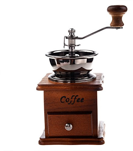 Asyduey macinino da Caffe' Manuale Legno/Metallo Mulino Mulino a Mano Spice (Color Legno)