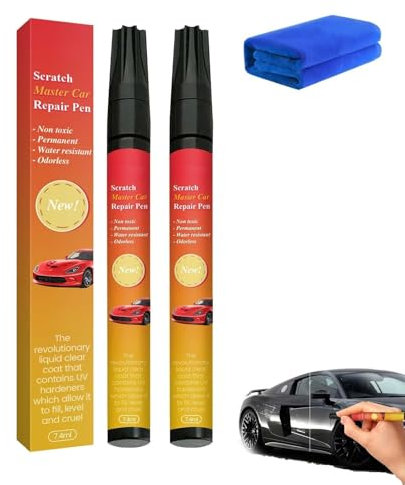 WANWEN All Cars Magic Pen for Car Scratches, All Cars Kratzer Reparaturstift – Wetterfester Touch-up Stift für Autolack, Kratzer Entfernen, für Autos, LKW und Motorräder (2pcs)