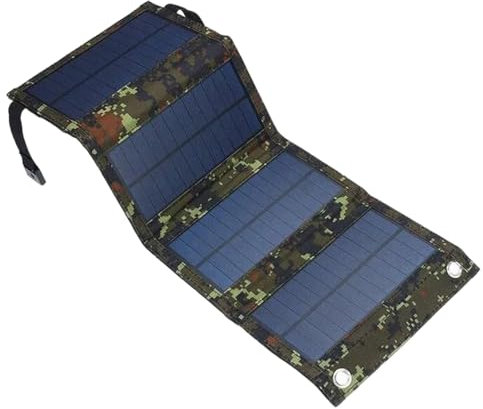 Panneau Solaire Pliable, Chargeur Solaire Compact de 15 W avec Port USB