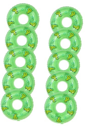 Vaguelly 10 Stück Mini Schwimmring Zubehör Aufblasbares Schwimmspielzeug Für Kleinkinder Babys Mini Schwimmring Ente Winzige Schwimmfiguren Für Kleinkinder Schwimm Ornamente Für
