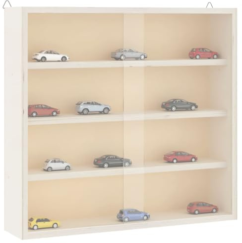 QZZCED Sammlervitrine aus Holz mit Türen Wandkonsole Wandregal für Bad 40x8,5x37 cm