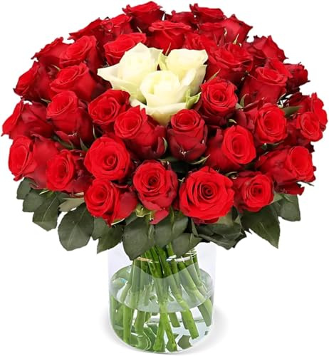 Blume Ideal Rosenstrauß - 40 Rosen - Sweetheart - Ø 40–50 cm - Echte premium Blumen für Hochzeit & Deko - 7 Tage Frischegarantie - in verschiedenen Farben und Mengen