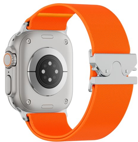 Elastiskt armband kompatibelt med Apple Watch-armband 49 mm, 46 mm, 45 mm, 44 mm, 42 mm, 41 mm, 40 mm, nylon fallskärmslås, sportarmband för iWatch Ultra 3/2/1-serien 11/10/9/8/7/6/5/4/3/2/1/SE/SE2
