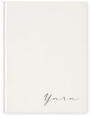 Personalisierter Terminplaner 2026 Din A5 | Minimalistischer Buchkalender mit Name | Weißes Hardcover, Wochen- & Jahresübersicht, Geschenkidee – Manufaktur Liebevoll (Motiv: Yara)