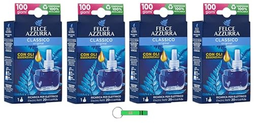 Felce Azzurra Aria Casa Classic Refil, deodorante per ambienti interni 20 ml + portachiavi Beni Culinari
