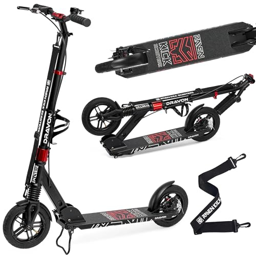 Raven Scooter Roller Cityroller Kickroller Snug AIR Wheel 200mm mit Luftreifen, Klingel und Flaschenhalter