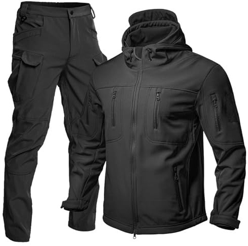 Celanisai Traje de nieve para hombre de 2 piezas, conjunto acolchado, cálido, chaqueta y pantalón impermeables, para esquiar, para la montaña, conjuntos de esquí, impermeables, a prueba de viento