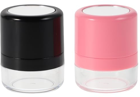 Beatifufu Caja Recargable para Polvos Sueltos con Espejo y Aplicador Esponja, 2 Piezas Compactas para Línea del Cabello Voluminizadora, Control de Aceite y Frescura, Adecuado para Viajes y