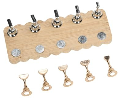 AEUXZA 1 Pièce Support d'entraînement pour Ongles Double Rangée, avec 10 Supports Magnétiques Bicolores en Acrylique Robuste, Réutilisable pour Nail Art & Manucure Pro