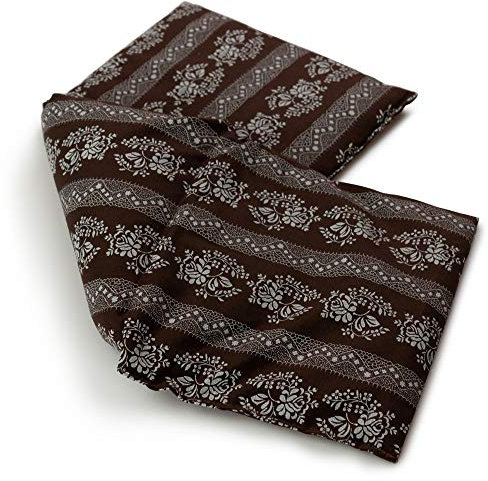 GIRAFFENLAND Kirschkernkissen 20x50cm groß 3-Kammer - Blumen-braun - Wärmekissen Körnerkissen - Blumen-braun