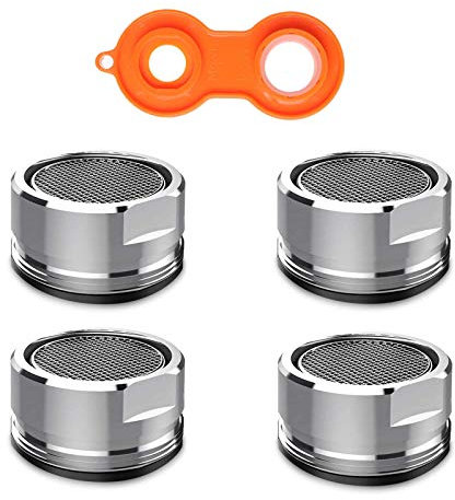5 Stück Luftsprudler Sieb Strahlregler Set Wasserhahn Sieb Perlator Mischdüse Luftsprudler Strahlregler M24 Wasserhahn Mit 1 Stück Universaler Schraubenschlüssel Für Küche Waschbecken Bad Badewanne