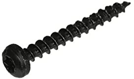 Blackline Spanplattenschrauben schwarz 3.0 x 20mm - 100 Stück Rundkopf Linsenkopf Schraube Torx TX-10