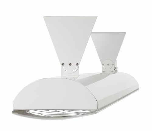 Eurofase Heating 6000 Watt Electric Infrared Dual Element Heater-240 Voltage-White Finish-Chevron Decorative Fascia