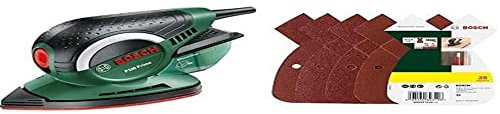 Bosch Home and Garden Multi-Sander PSM Primo (in Carton Packaging) + 25 pc. Sanding Sheet Set (Grit 80, 120, 180)