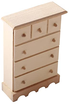 Surakey Puppenhaus Möbel Möbelset Holz, Puppenhausmöbel Set Holz, Puppenmöbel Holz Spielset, Enthalten Badezimmer Wohnzimmer Küche Schlafzimmer Rollenspiel Spielzeug für Kinder Mädchen Jungen