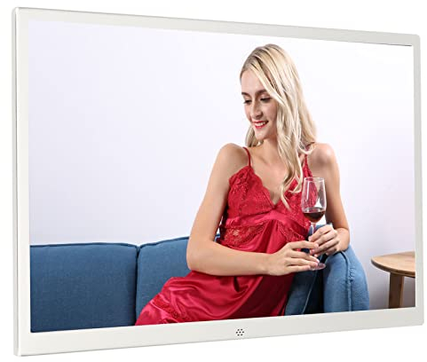 Cadre Photo Numérique 43,2 Cm, Cadre Photo électronique HD 1080p avec Trous VESA Standard, Prise en Charge Vidéo/Image/Musique/Calendrier, Double Mode de contrôle.