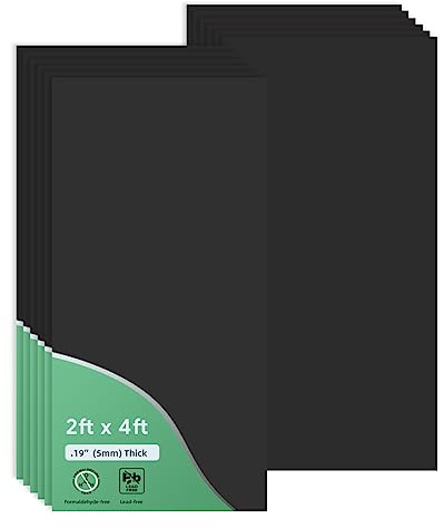 Smooth Black Drop Ceiling Tile 2ft x 4ft, PVC Ceiling Panel 24x48in – Waterproof, Washable and Fire-Rated - High-Grade PVC to Prevent Breakage-Cover 80 Sq. Ft-Package of 10 Tiles