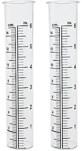 Lueudu Lot de 2 Tubes de Rechange en Plastique pour pluviomètre de 15,2 cm - 18,41 x 4,29 x 3,51 cm - Résistance au Froid - Résistance aux Fissures pour extérieur, Jardin, Cour, Maison