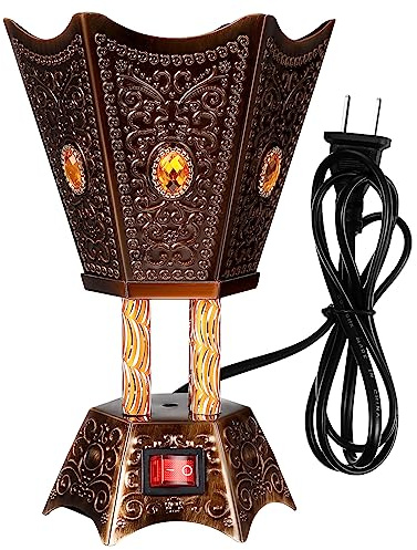 Ciieeo Electric Incense Burner Censer Vintage Aroma Burner for Home Decor Easy to Use Plug-in Incense Stove for Relaxation and Aromatherapy Decorative Centerpiece