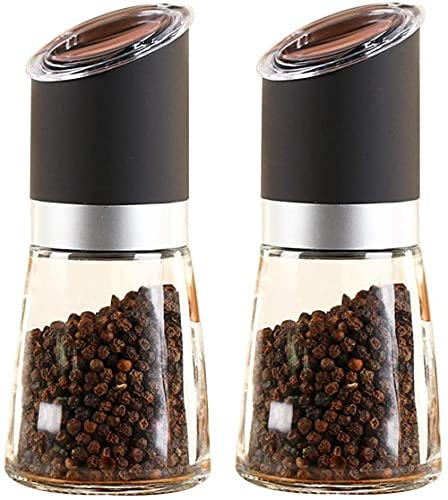 QTANZIQI Set-Premium Salt and Pepper The Mill Setting Can Be Adjusted Ceramic Coarse Glass Shaker. The Salt Mill Salt and Pepper Mills silk pillowcase