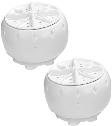 SOLUSTRE 2piezas Lavadora Portátil Automática Para Autocaravana Hogar y Viajes Mini Lavadora De Plástico Con Agitador Adecuada Para Lavado Con Agua Unidades Incluidas