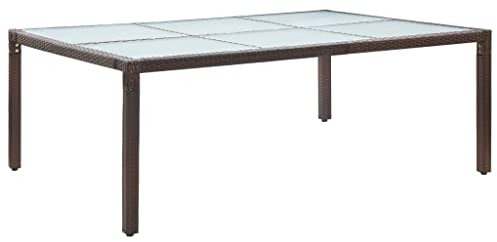 Garten-Esstisch 200x150x74 cm Poly Rattan,jiangboyue-46128