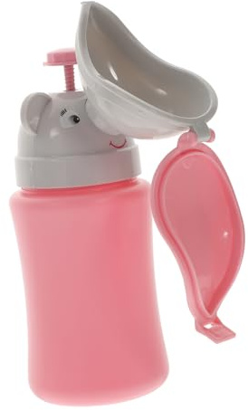 VANZACK Orinal Portátil para Niña, Botellín Urinario de Emergencia, PP, Fácil de Limpiar y Reutilizable, para Baño del Coche y Exterior, 1 Unidad