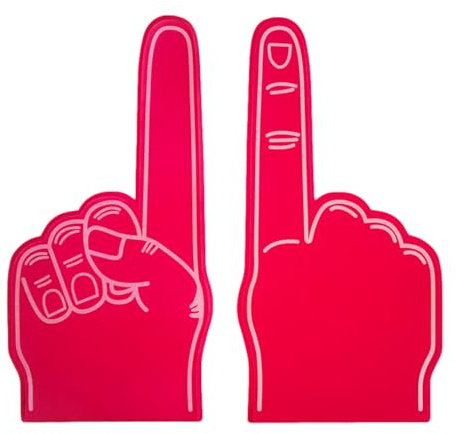 tulahkomen Riesige Schaumstoff-Finger, Gladiator, 45,7 cm, Sport-Fächer, Schaumstoff-Finger für Sportveranstaltungen, Zubehör, Cheerleading, Partyzubehör, 2 Stück