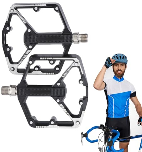 Pedales de bicicleta de carreras – Alu-DU rodamientos deslizantes accesorios de bicicleta, bicicleta de carreras, pedales de gran superficie, para ciclismo, exterior, viajes, senderismo, entrenamiento