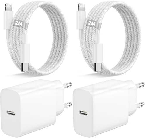 2Pack USB-C-laddare Snabbladdare 25W med USB-C till Lightning-kabel 2M | MFi-certifierad iPhone-laddningskabel USB C Charger Wall Charger USB-C Nätadapter för iPhone 14/13/12/11/iPad