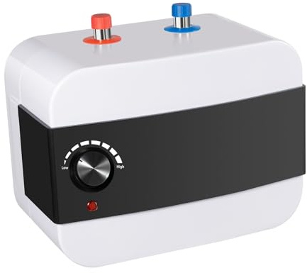 Chauffage à eau électrique 1500 W 6 l 1,58 gal - Petite capacité IPX4 - Étanche à 30 à 65 °C - Interrupteur de température - Montage mural et au sol - Pour salle de bain, cuisine, appartements