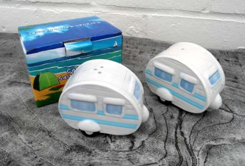Ceramic Caravan Salt & Pepper Set - Blue
