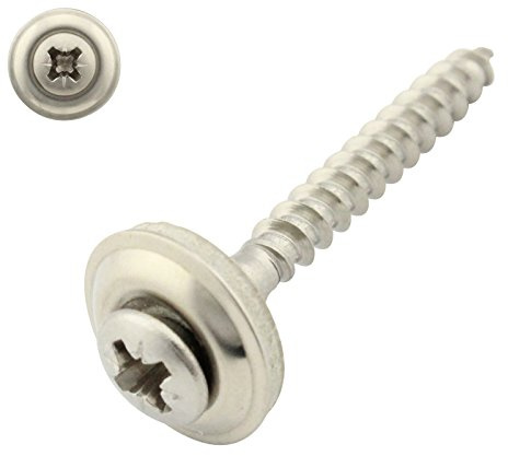 100 Stück Spenglerschrauben mit EPDM Dichtscheibe - 15 mm - Kreuzschlitz (POZI) PZ - 4,5x50 mm DIN7995 Edelstahl A2 V2A | SC-Normteile®