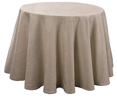 Martina Home Altea, Falda para Mesa Camilla, Color Crudo, Redonda 80 Ø