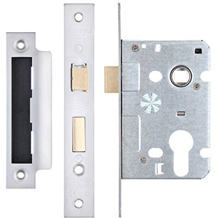 Zoo Hardware Mortice Euro Profile Sash Lock Case Body - Stainless Steel (64mm Case (44.5mm Backset))