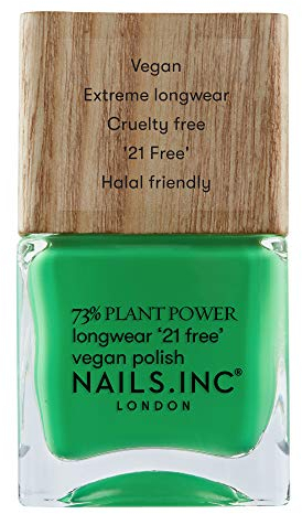 Nails.INC 73% Plant Power Nail Polish, Long Lasting Nail Color Lasts Up to 10 Days, Quick Drying, Cruelty Free, Vegan, 21 Free Formula, Mother Earth's Calling, (14ml)