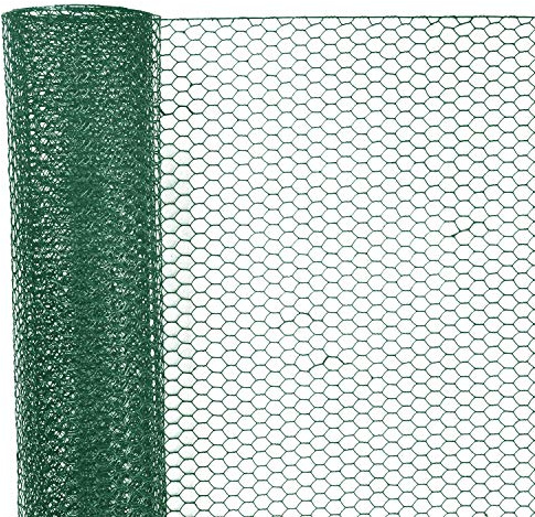 Sechskantgeflecht 10m 100cm hoch Maschenweite 25mm mit 0,7mm Grün Zaun